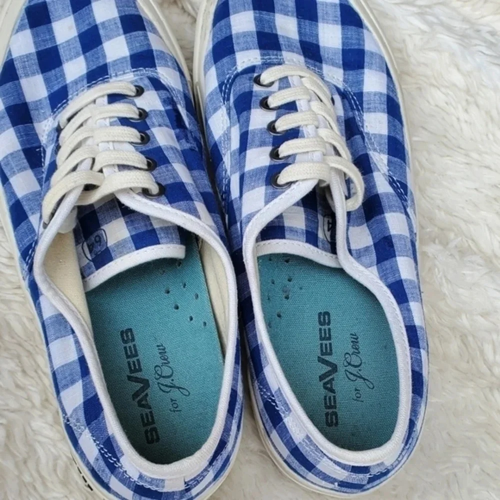 SeaVees for J. Crew‎  Gingham Legend  plaid sneakers 6